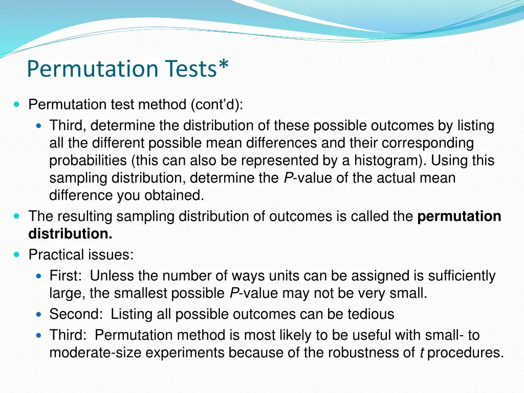 permutation tests 1
