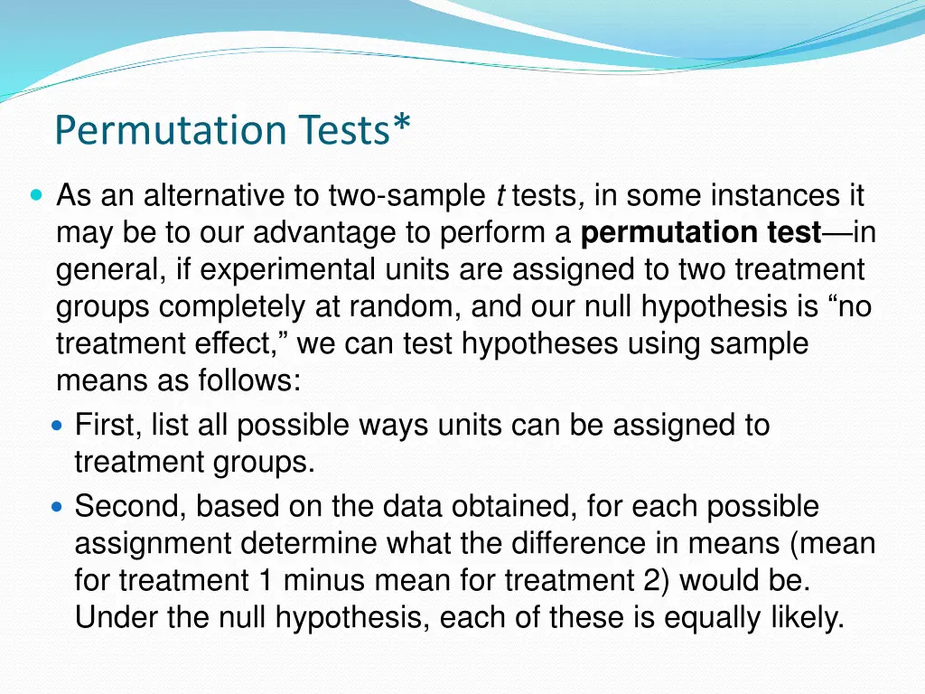 permutation tests