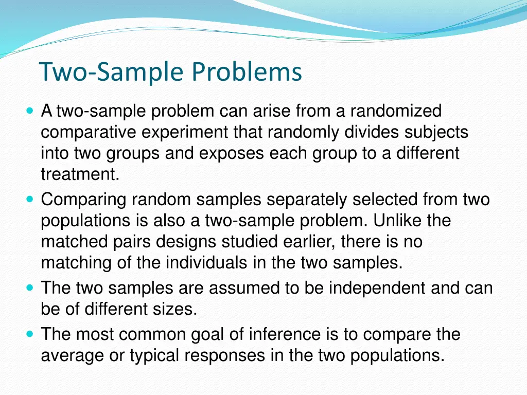 two sample problems
