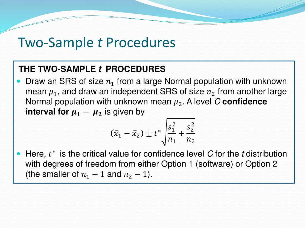 two sample t procedures 2