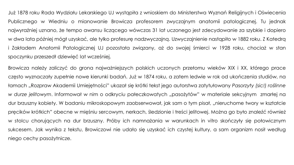 ju 1878 roku rada wydzia u lekarskiego uj wyst
