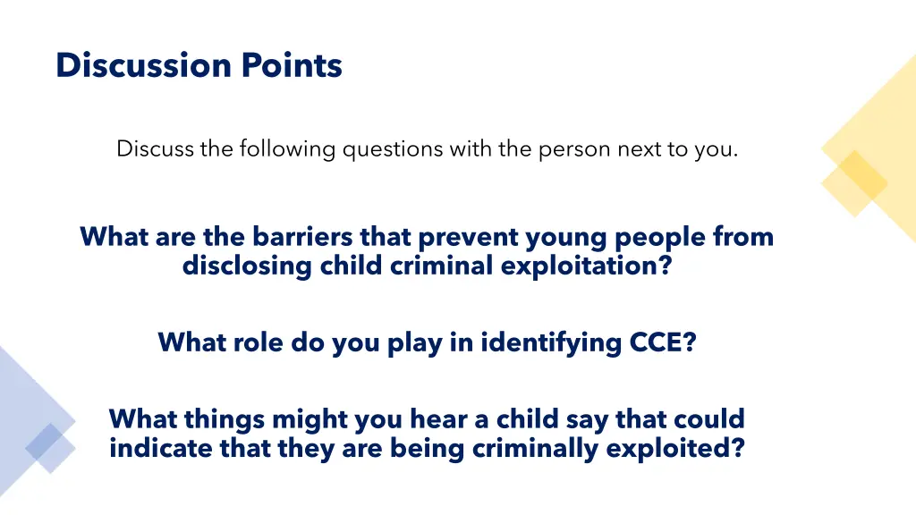 discussion points