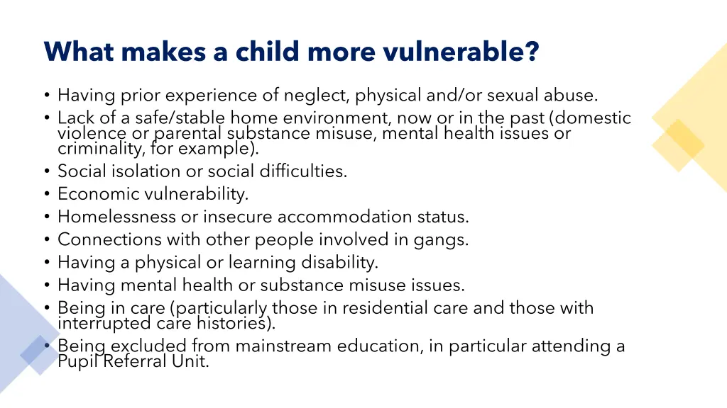 what makes a child more vulnerable