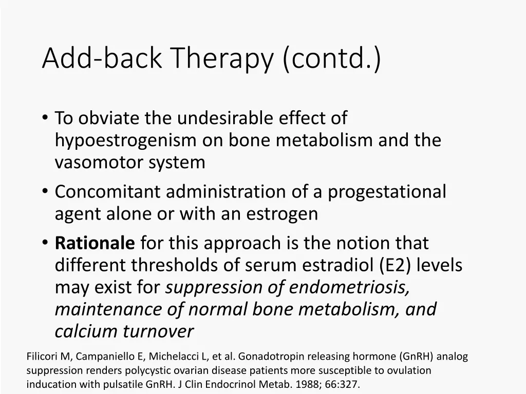 add back therapy contd
