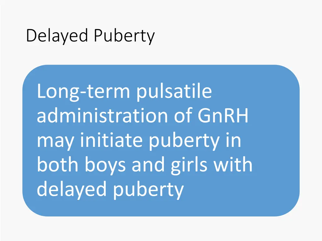 delayed puberty