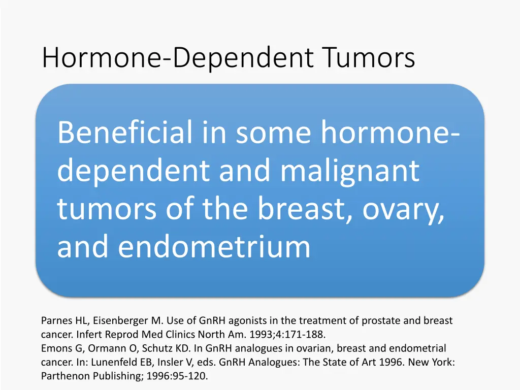 hormone dependent tumors