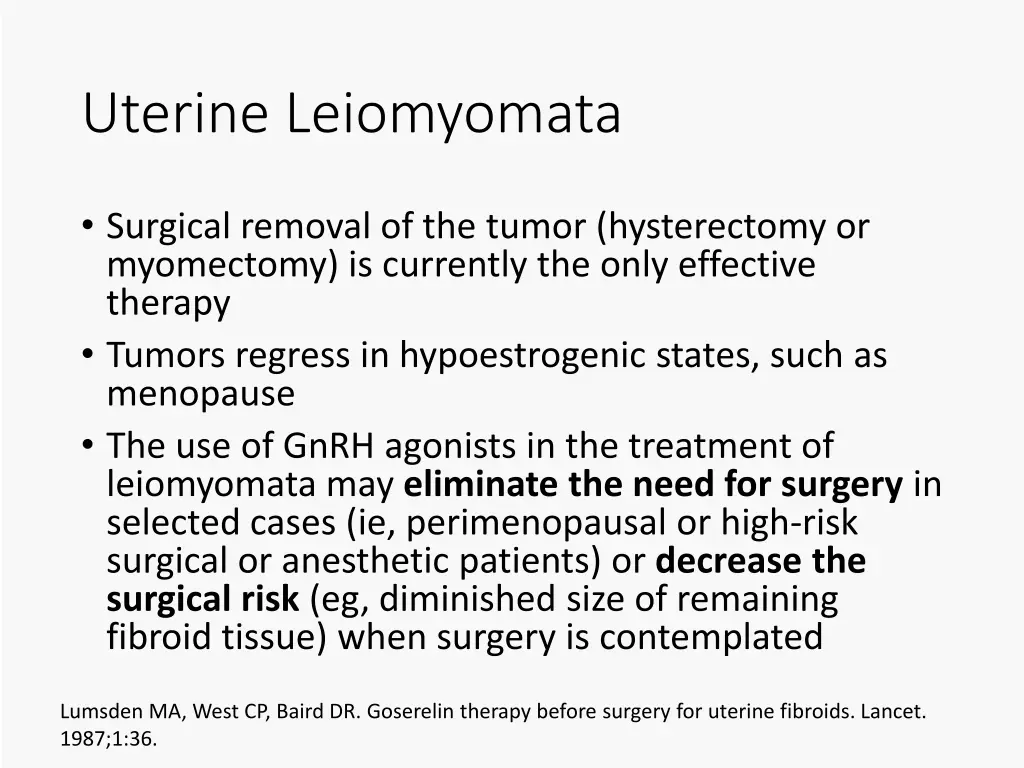 uterine leiomyomata