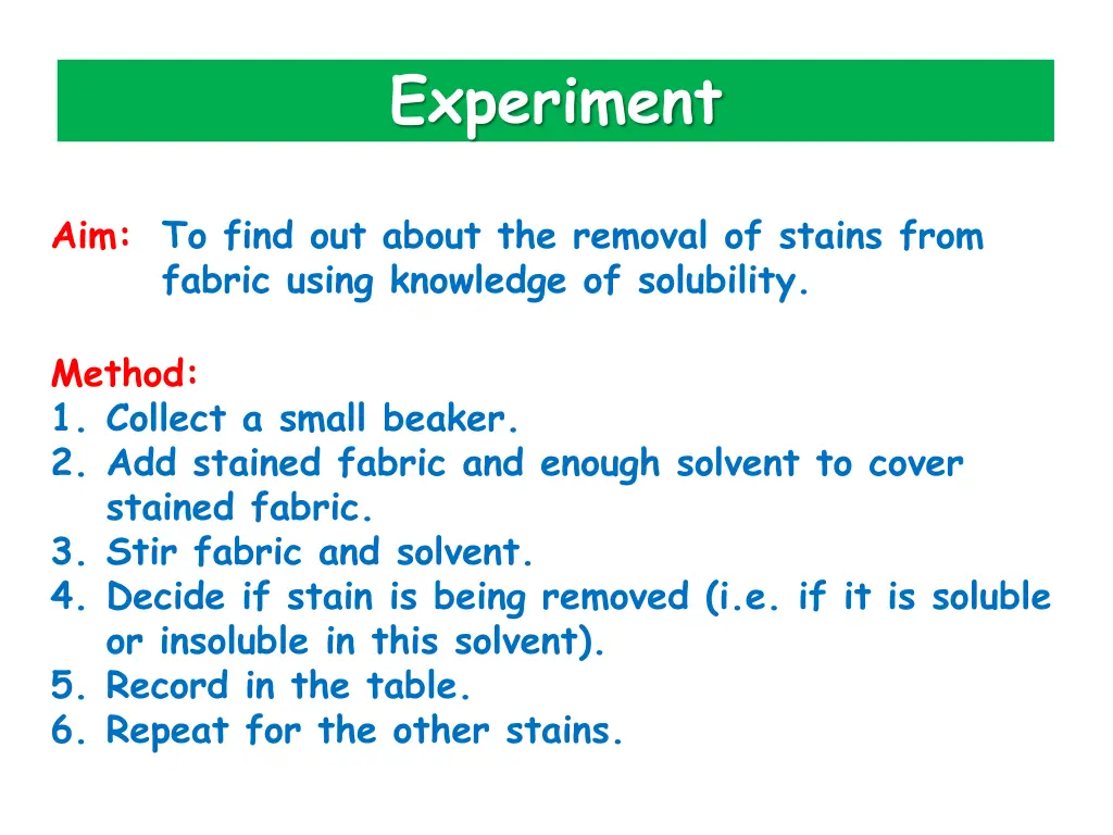 experiment