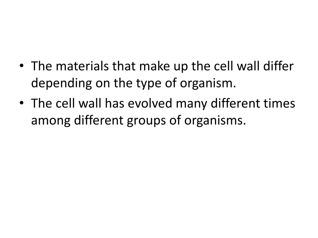 the materials that make up the cell wall differ