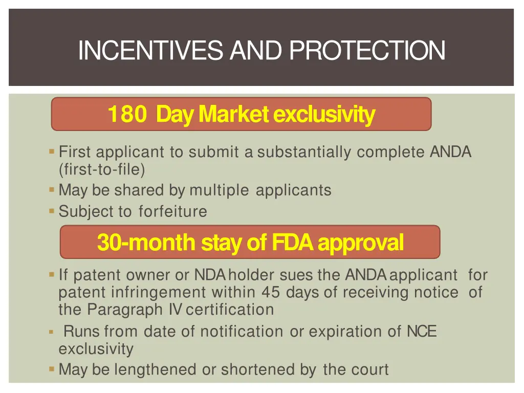 incentives and protection