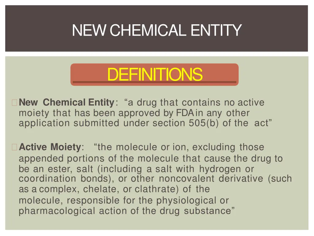 new chemical entity