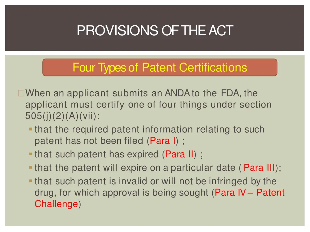 provisions of theact 2
