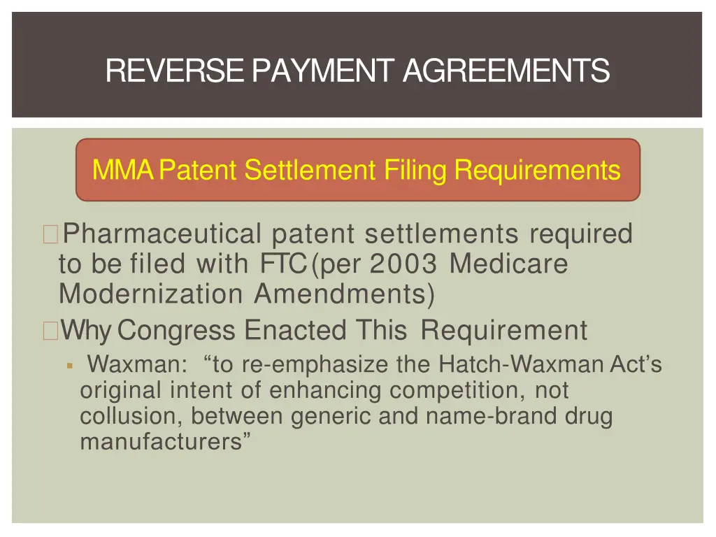 reverse payment agreements 3