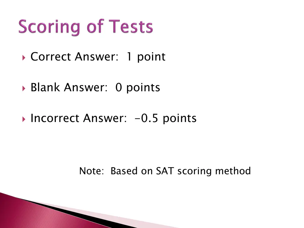 correct answer 1 point