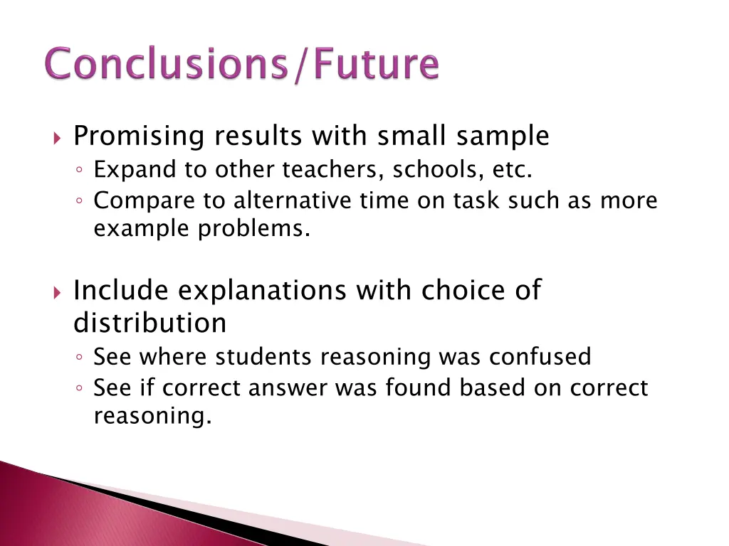 promising results with small sample expand