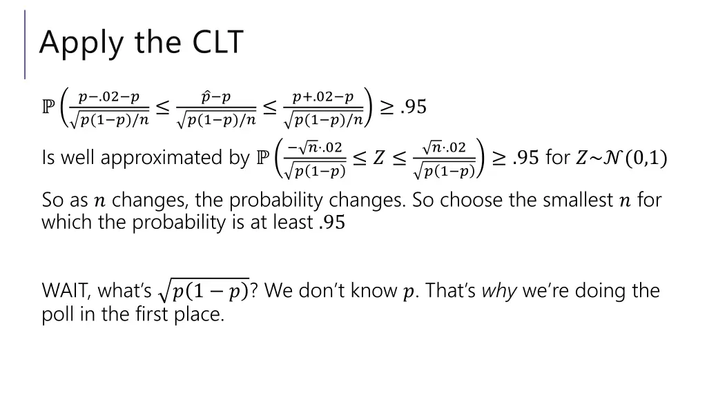 apply the clt