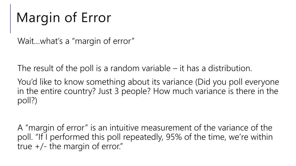 margin of error