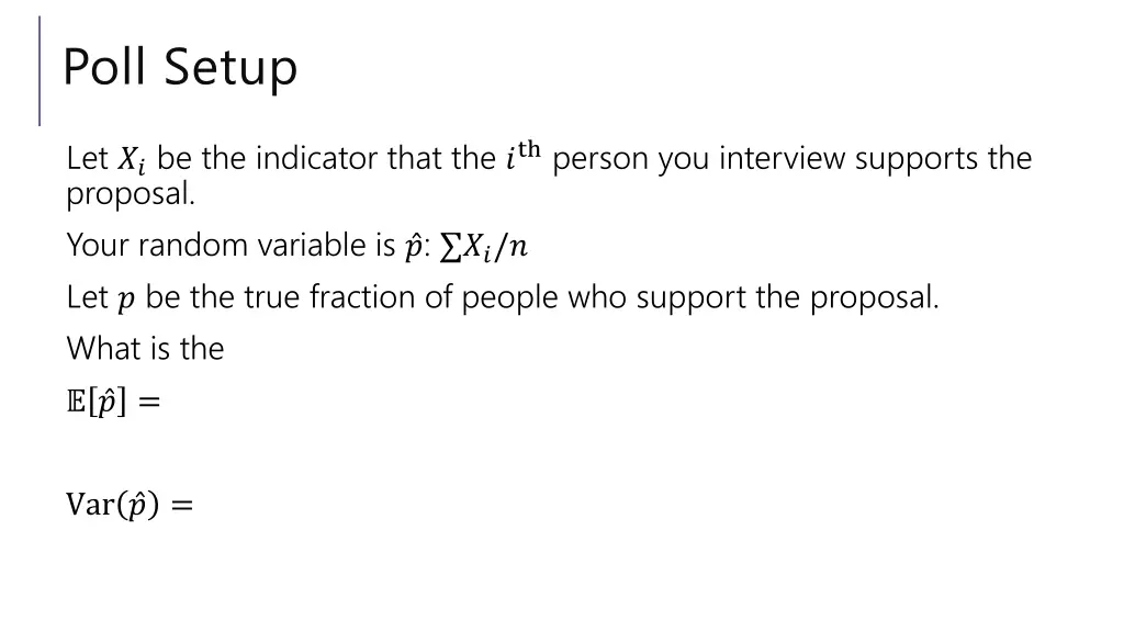 poll setup