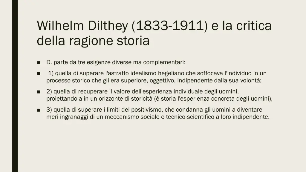 wilhelm dilthey 1833 1911 e la critica della