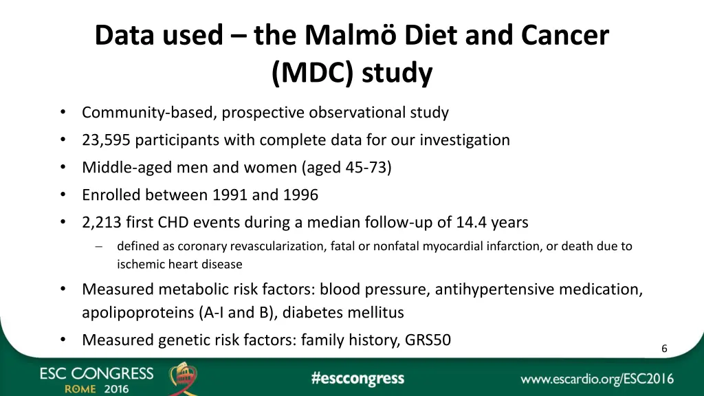 data used the malm diet and cancer mdc study