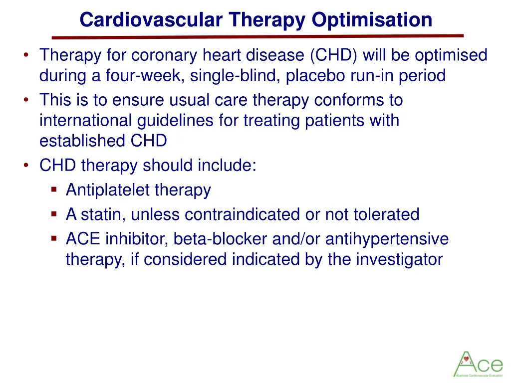 cardiovascular therapy optimisation