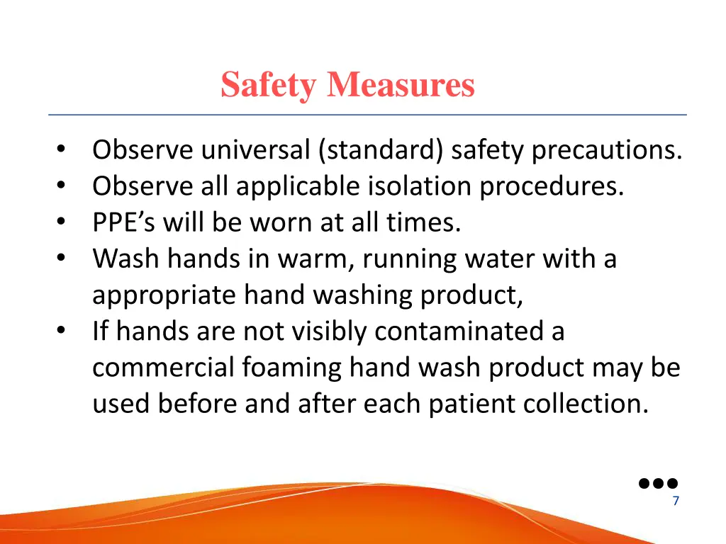 safety measures