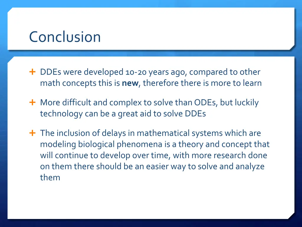 conclusion