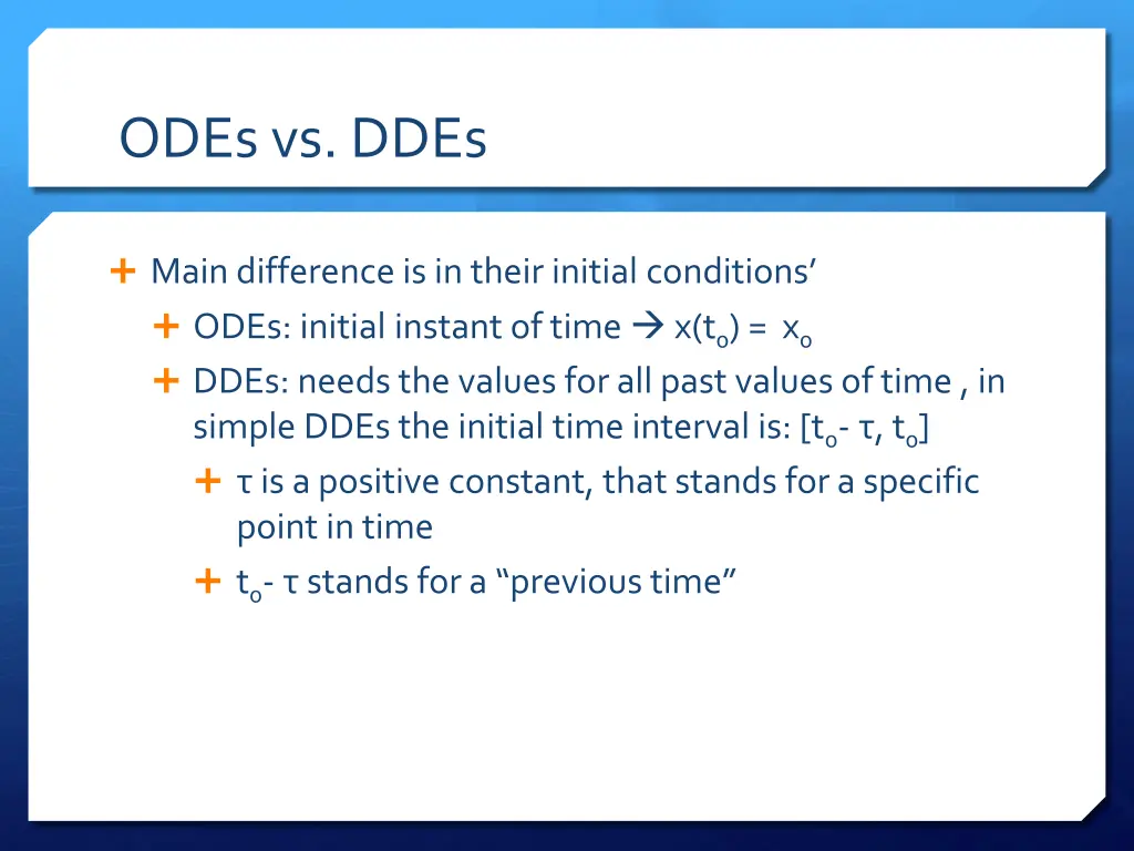 odes vs ddes