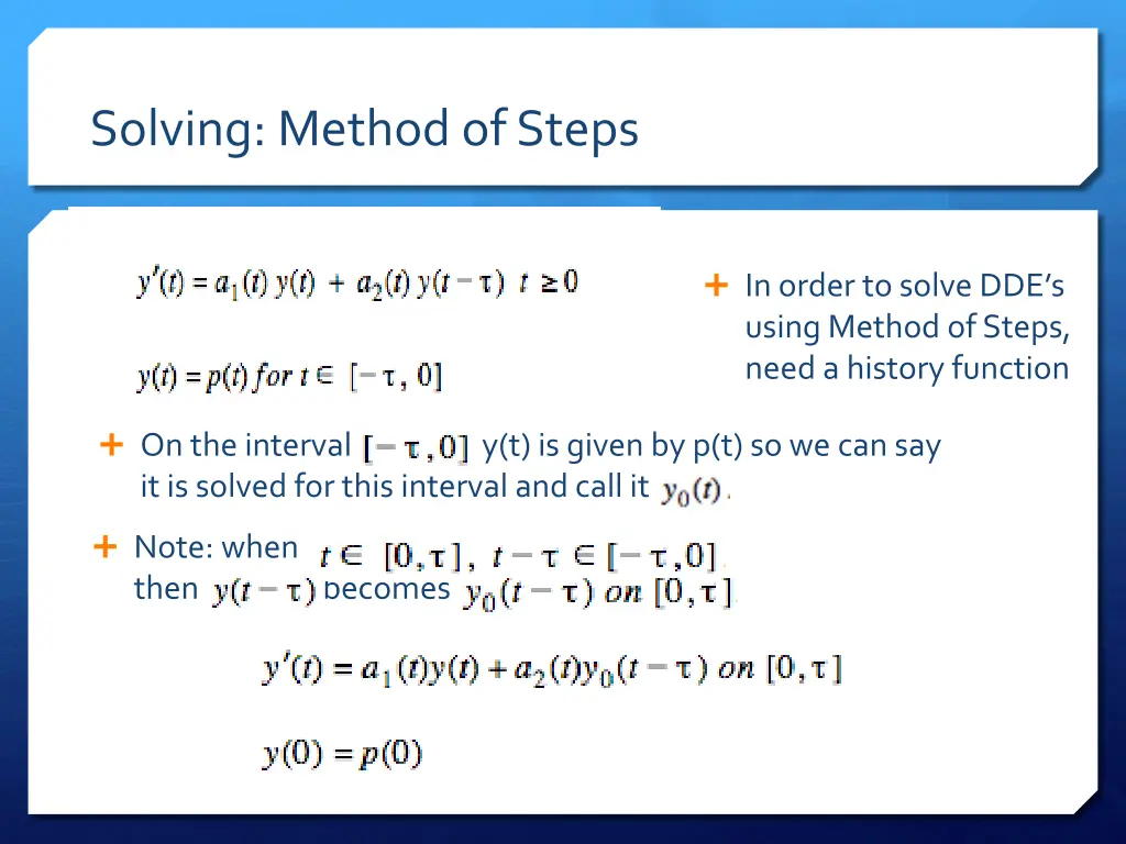 solving method of steps