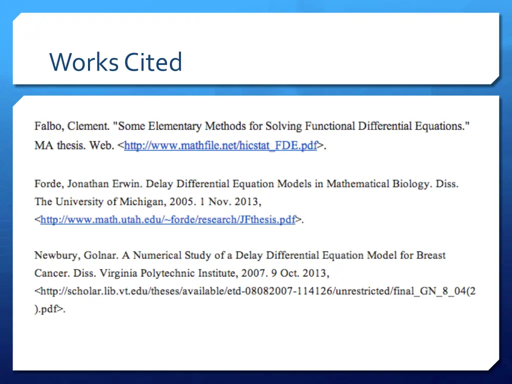 works cited
