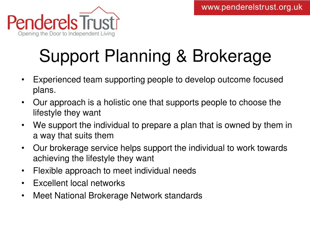 support planning brokerage
