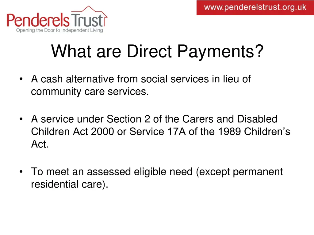what are direct payments