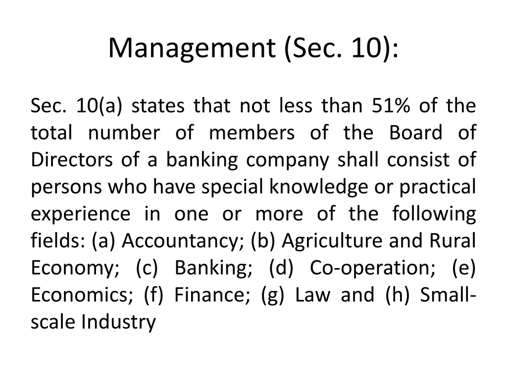management sec 10