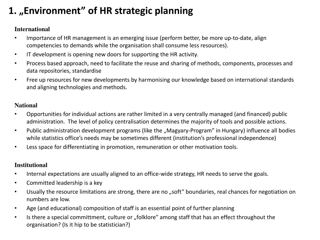 1 environment of hr strategic planning