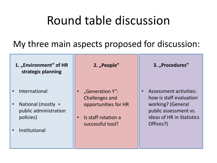 round table discussion