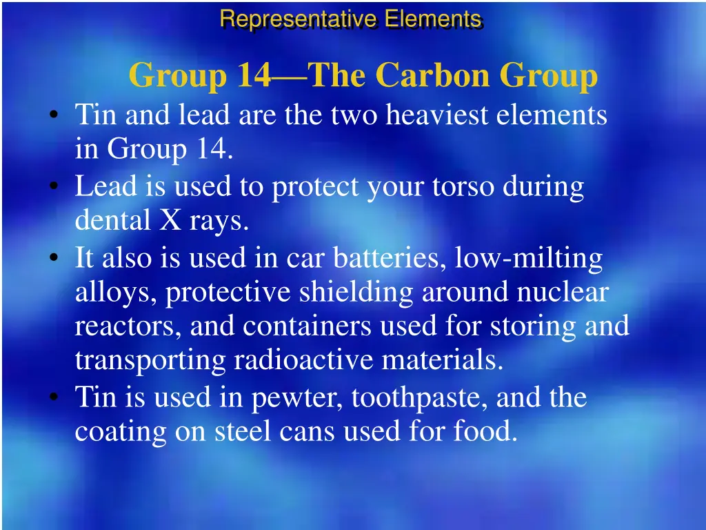representative elements 3