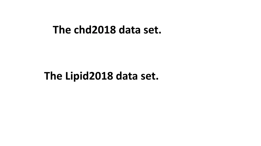 the chd2018 data set