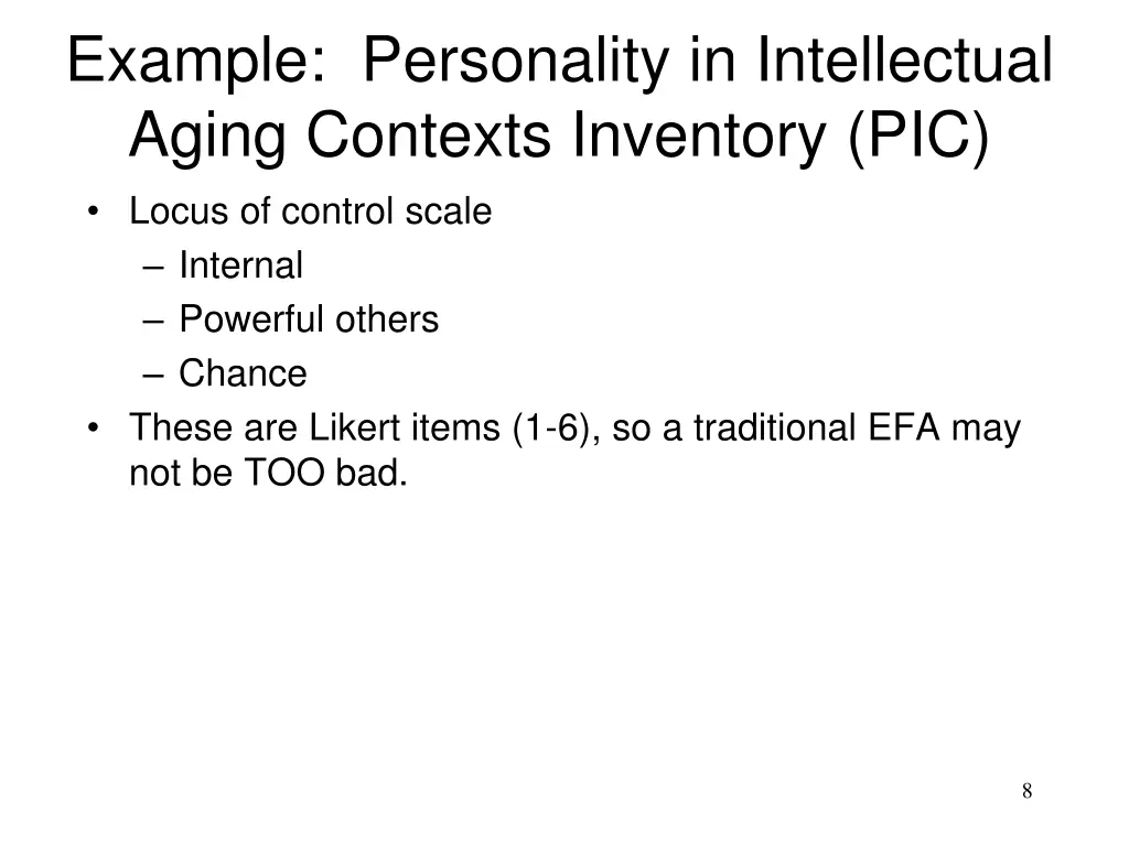 example personality in intellectual aging