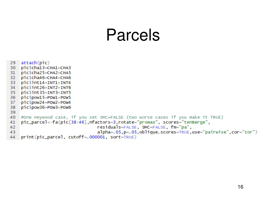 parcels