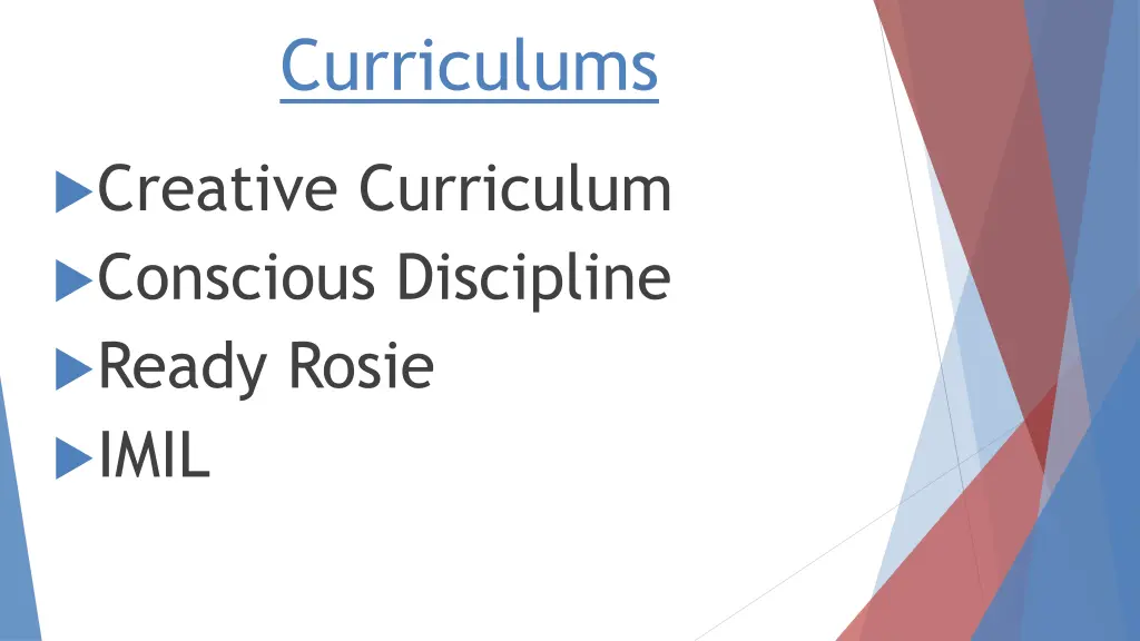 curriculums