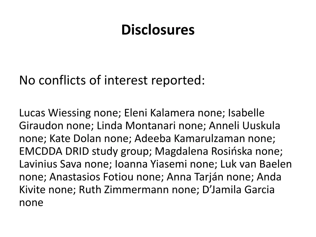 disclosures