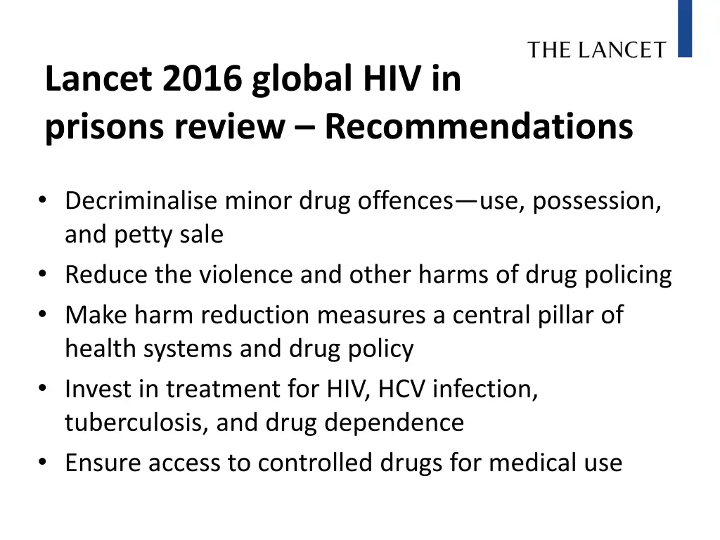 lancet 2016 global hiv in prisons review