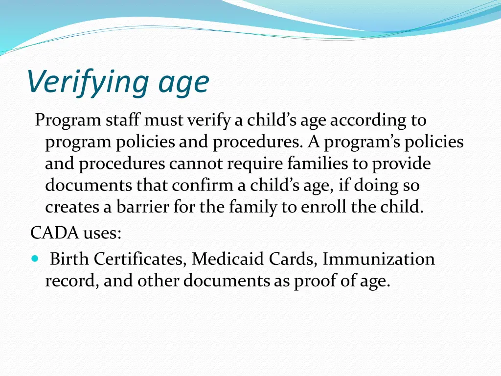 verifying age