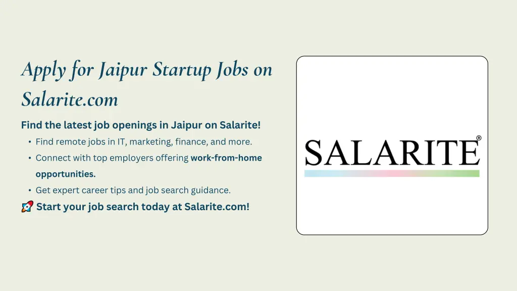 apply for jaipur startup jobs on salarite com