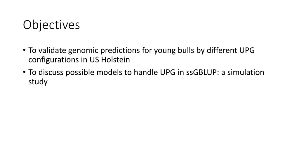 objectives