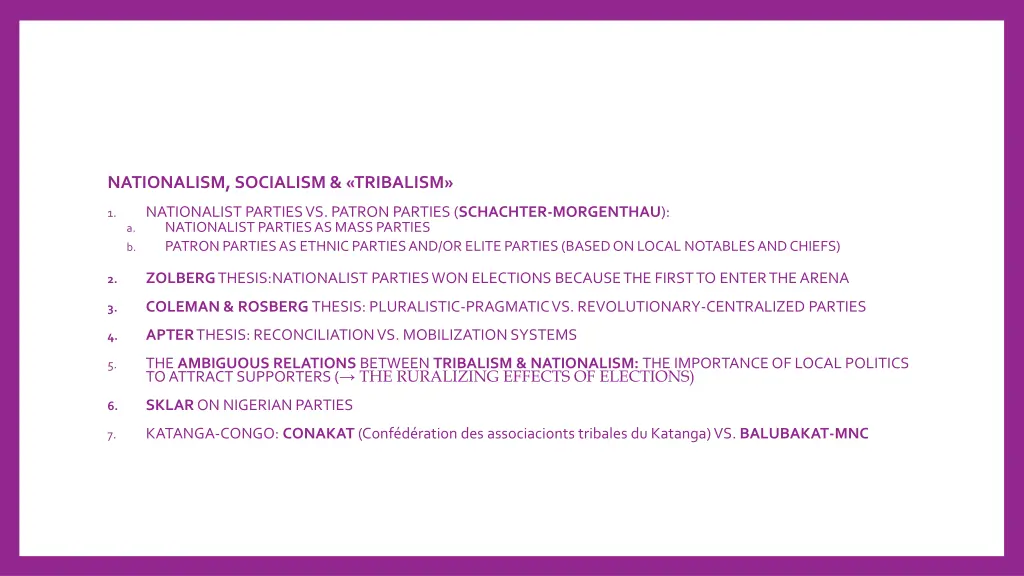 nationalism socialism tribalism