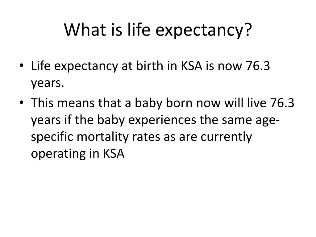 what is life expectancy