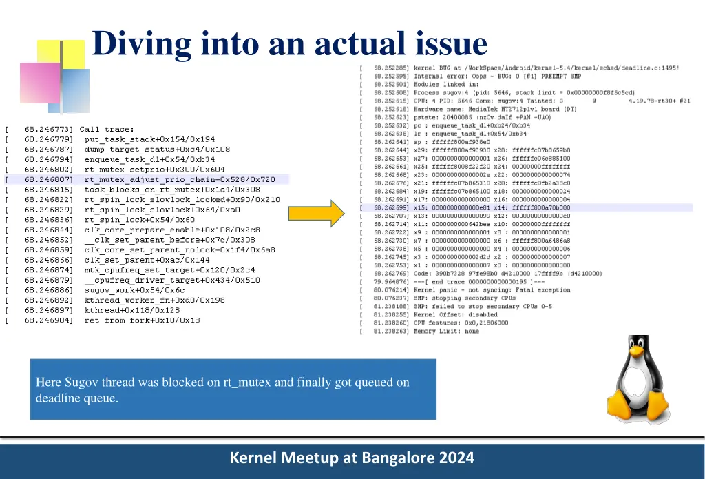 diving into an actual issue
