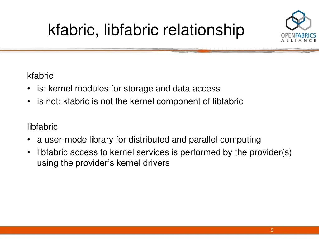 kfabric libfabric relationship