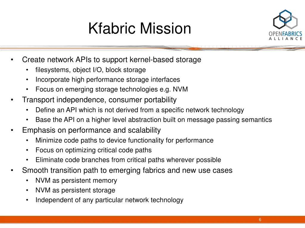 kfabric mission
